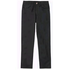 Nautica Boys Flat Front Stretch Twill Chino Khaki Pant Black (43)